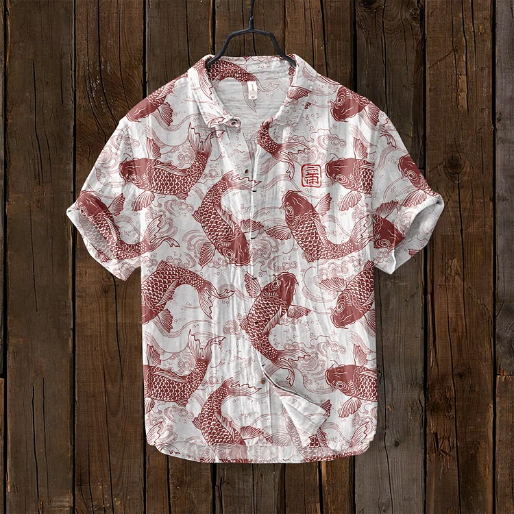 Koi™ - Chemise à Imprimé Japonais - Imagen 6