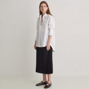 Camisa popelín algodón orgánico blanco YERSE