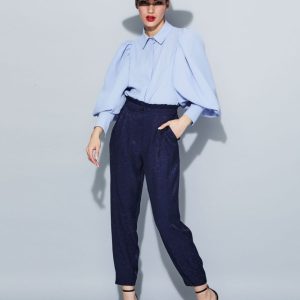 Blusa manga abullonada puño grande
