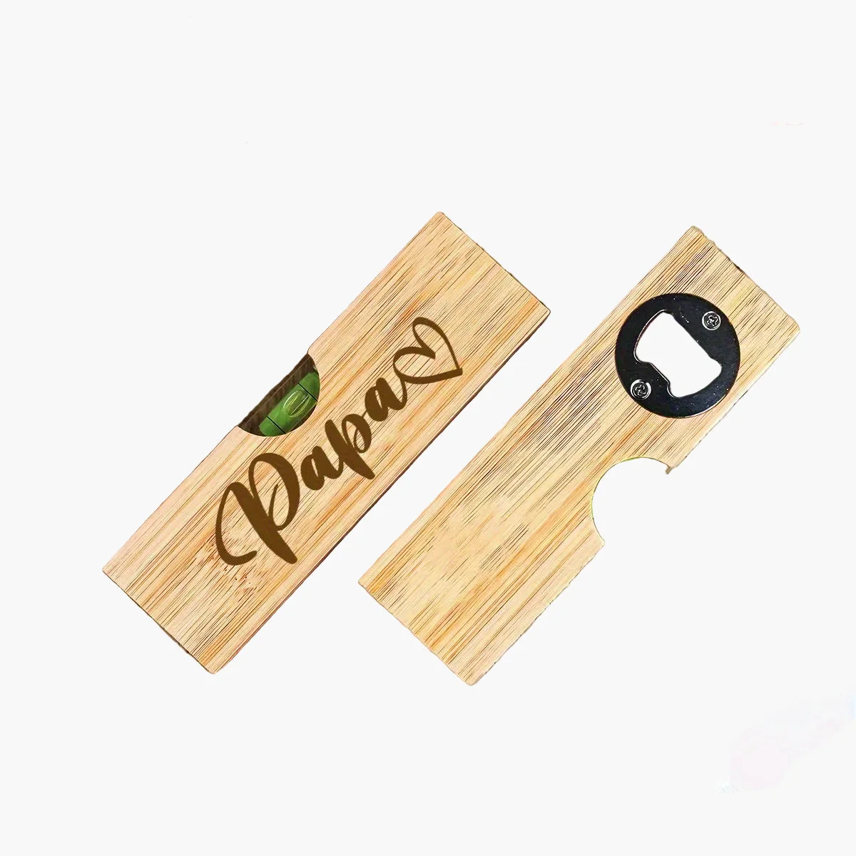 Niveau à bulle et décapsuleur personnalisé pour homme – Style atelier et cadeau pour Papa - Imagen 9
