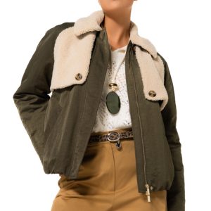 Chaqueta bomber con detalles de peluche CAROLINE BISS