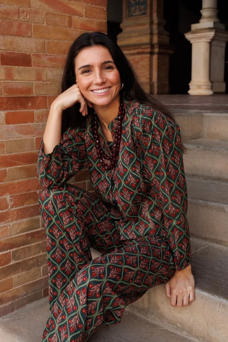 CHAQUETA ESTAMPADA VERDE - Imagen 3