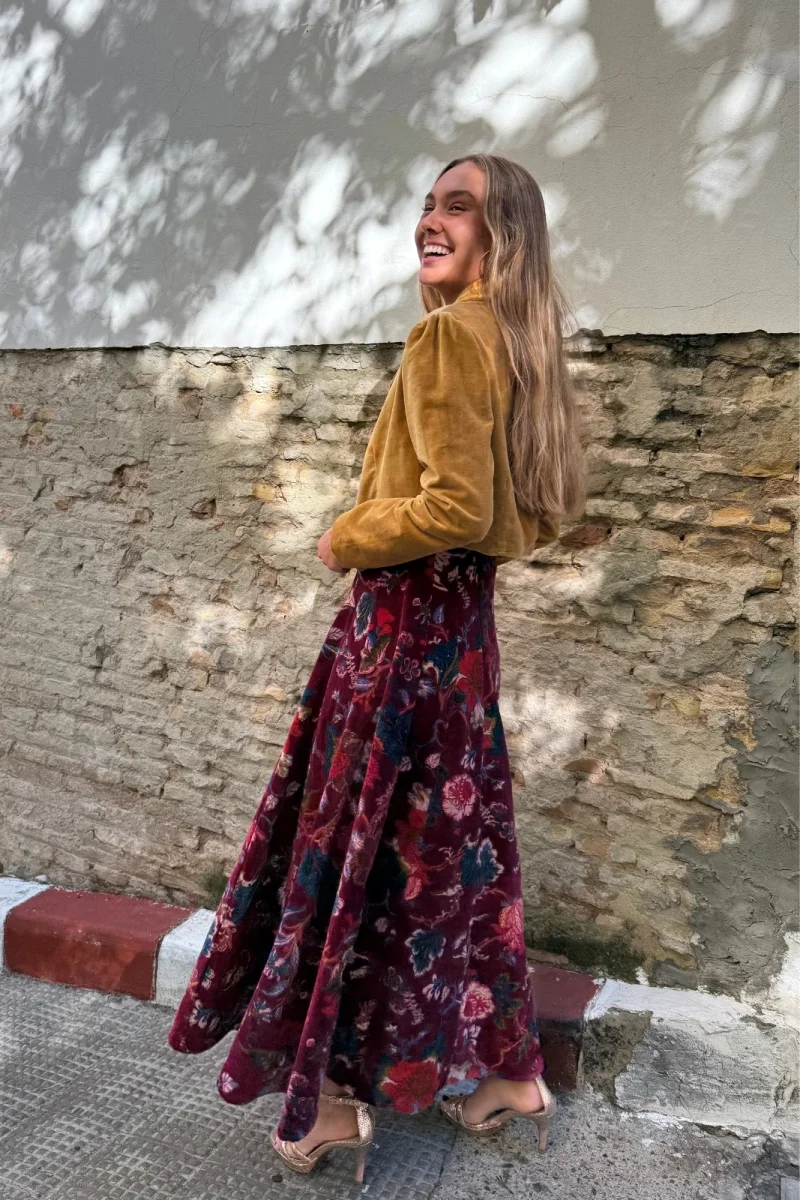 VESTIDO TERCIOPELO BERENJENA - Imagen 4