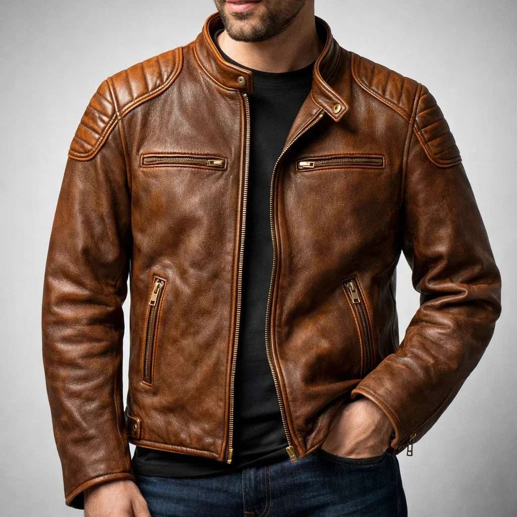Chaqueta de cuero informal - Imagen 6