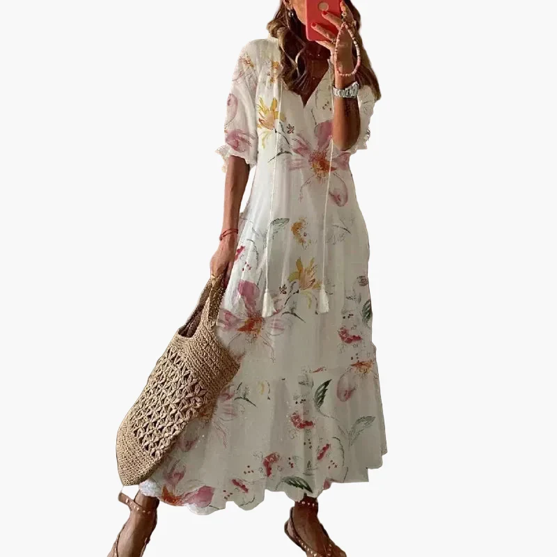 Robe Longue Bohème Chic Femme Style Été Décontracté Plage et Balade - Imagen 5