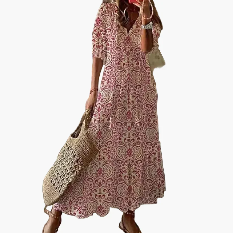 Robe Longue Bohème Chic Femme Style Été Décontracté Plage et Balade - Imagen 6