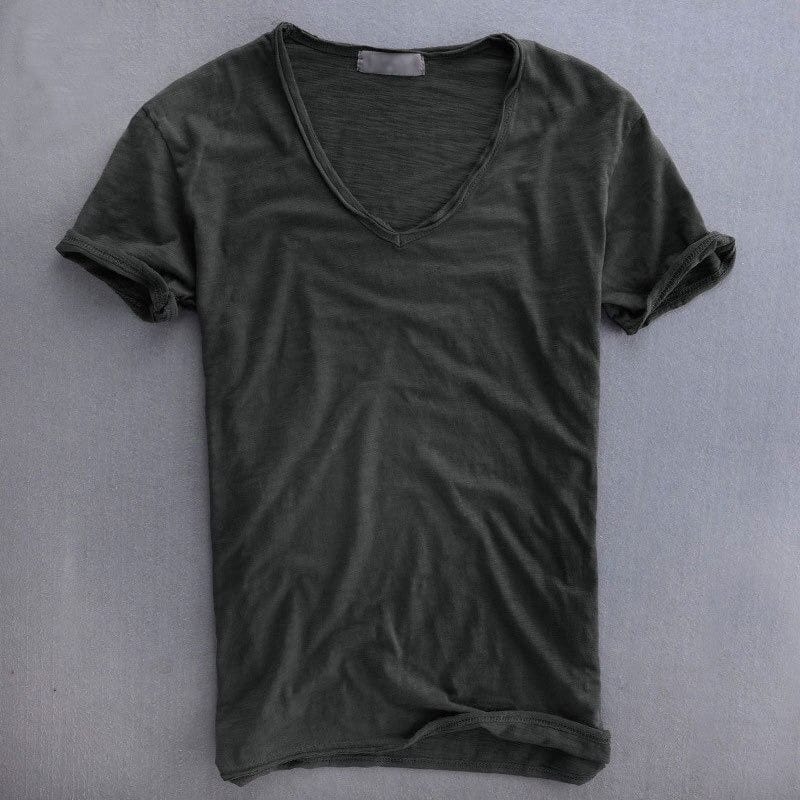 T-shirt homme col V style décontracté tendance – Idéal pour toutes occasions - Imagen 5