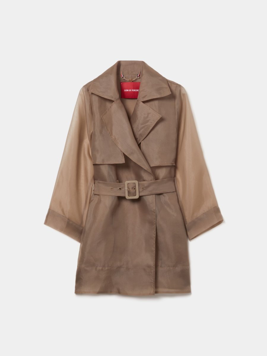 Gabardina corta con transparencia LION OF PORCHES - Imagen 6