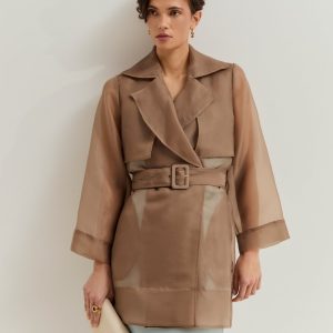 Gabardina corta con transparencia LION OF PORCHES