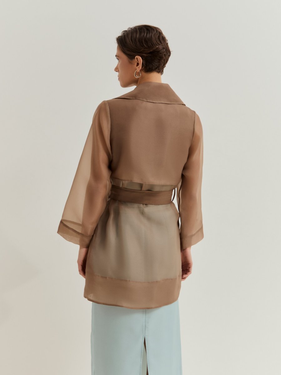Gabardina corta con transparencia LION OF PORCHES - Imagen 4