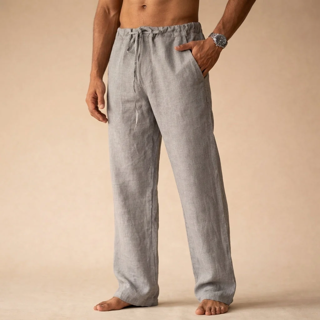 Pantalones de lino para hombre - Imagen 7