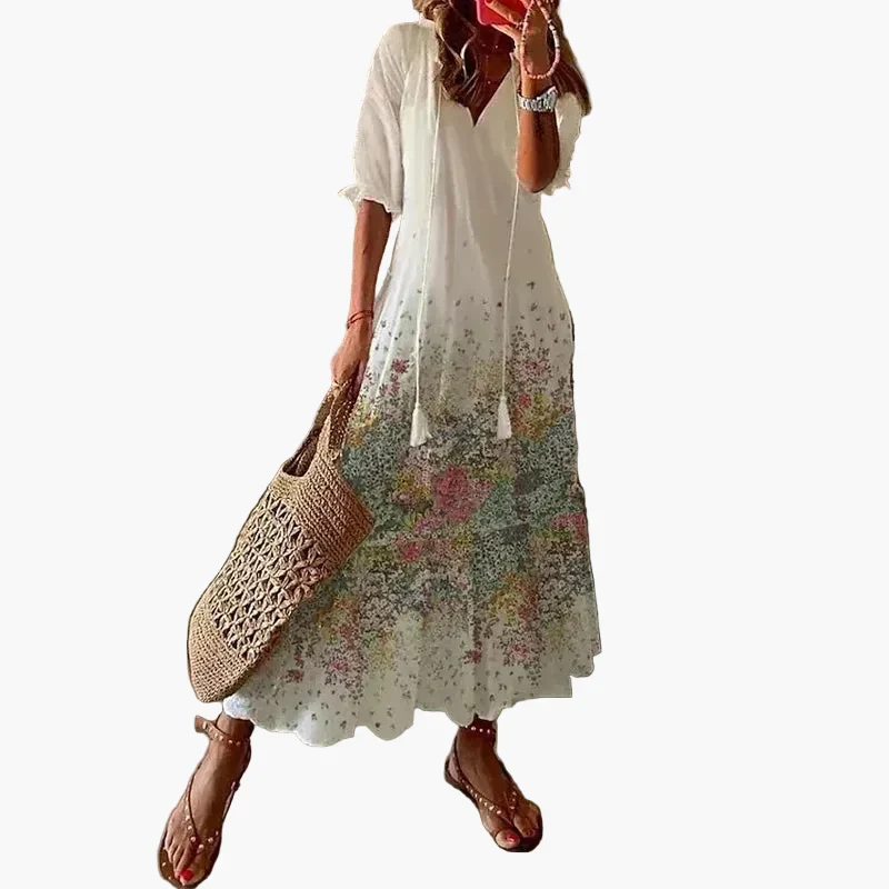 Robe Longue Bohème Chic Femme Style Été Décontracté Plage et Balade - Imagen 7
