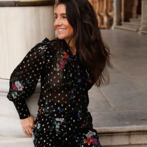 CAMISA BRILLO NEGRO