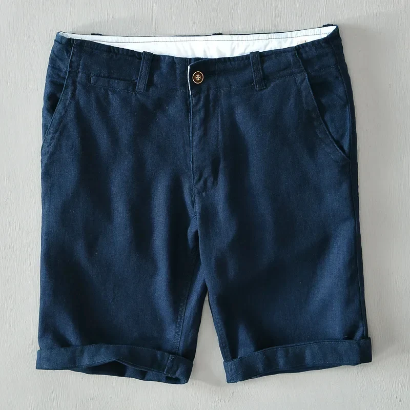 Pantalones cortos informales de lino - Imagen 3