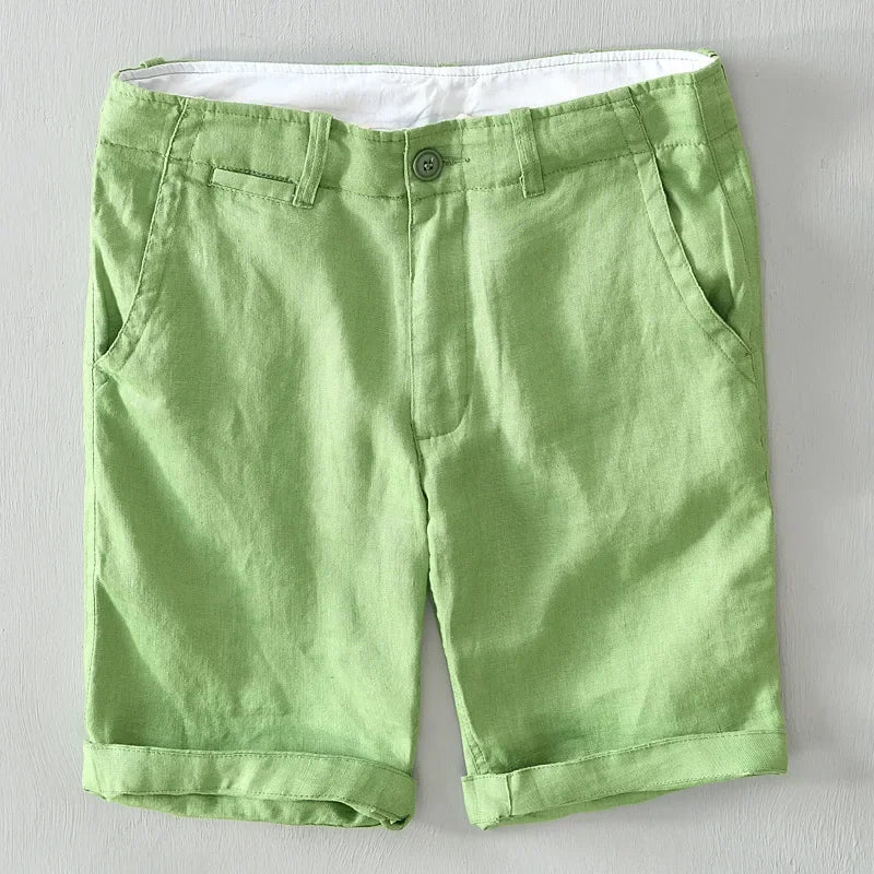 Pantalones cortos informales de lino - Imagen 5