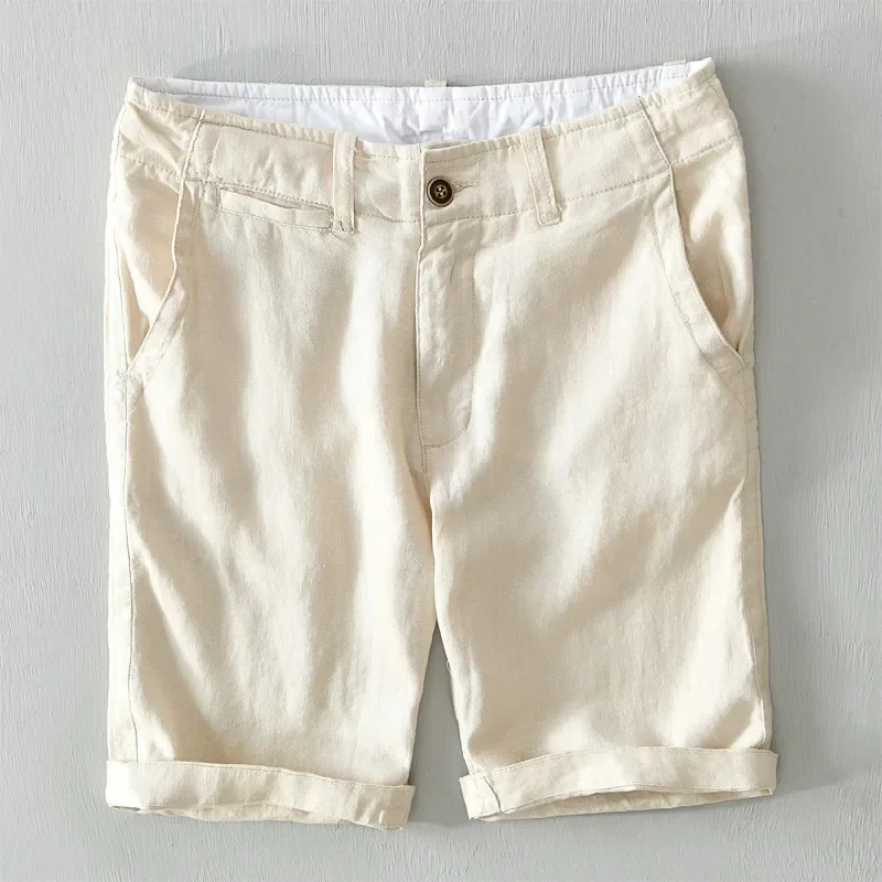 Pantalones cortos informales de lino - Imagen 6