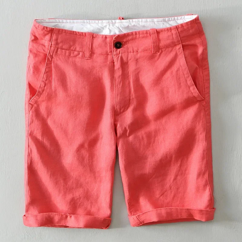 Pantalones cortos informales de lino - Imagen 4