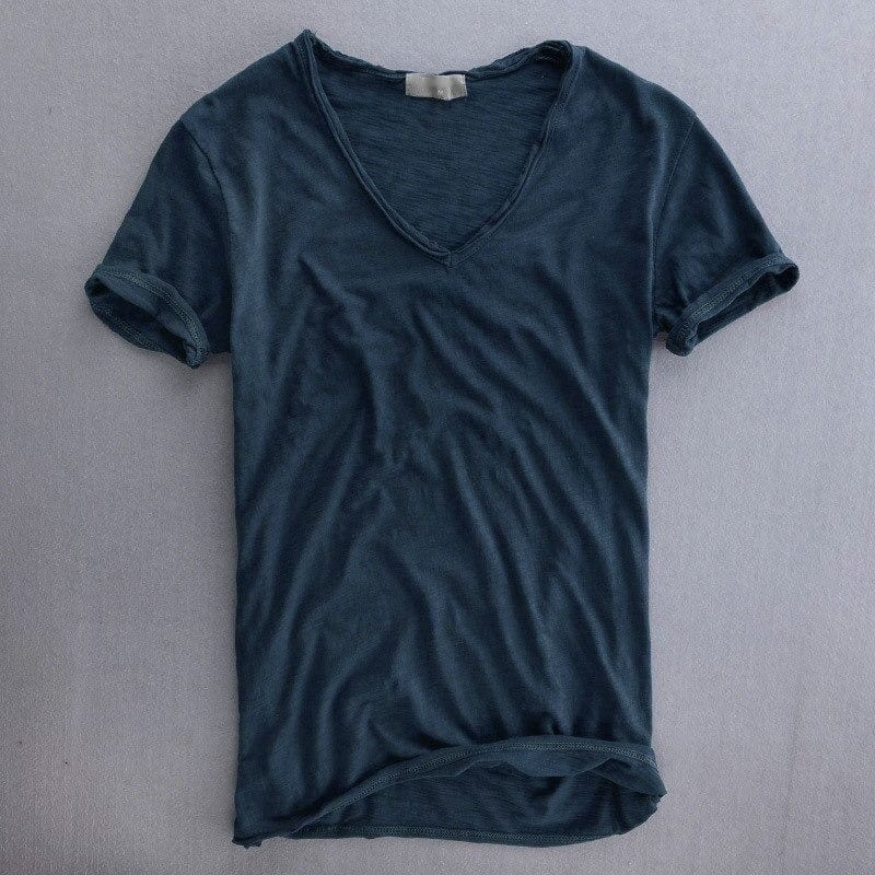 T-shirt homme col V style décontracté tendance – Idéal pour toutes occasions - Imagen 6