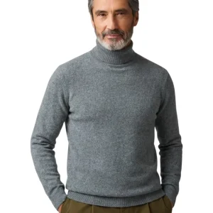 Elegante jersey de cuello alto de cachemira