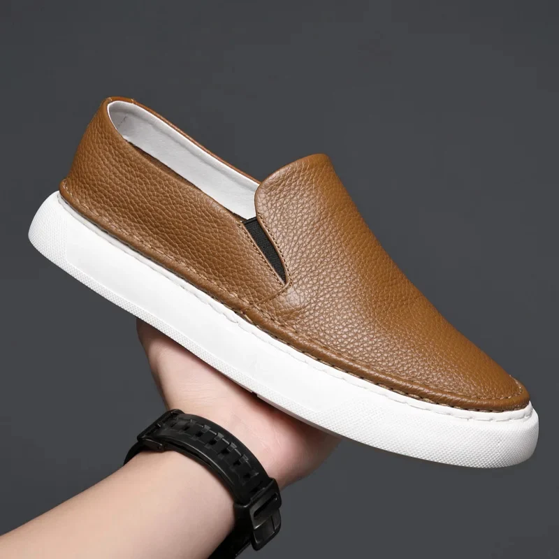 Zapatos elegantes de piel sin cordones - Imagen 7