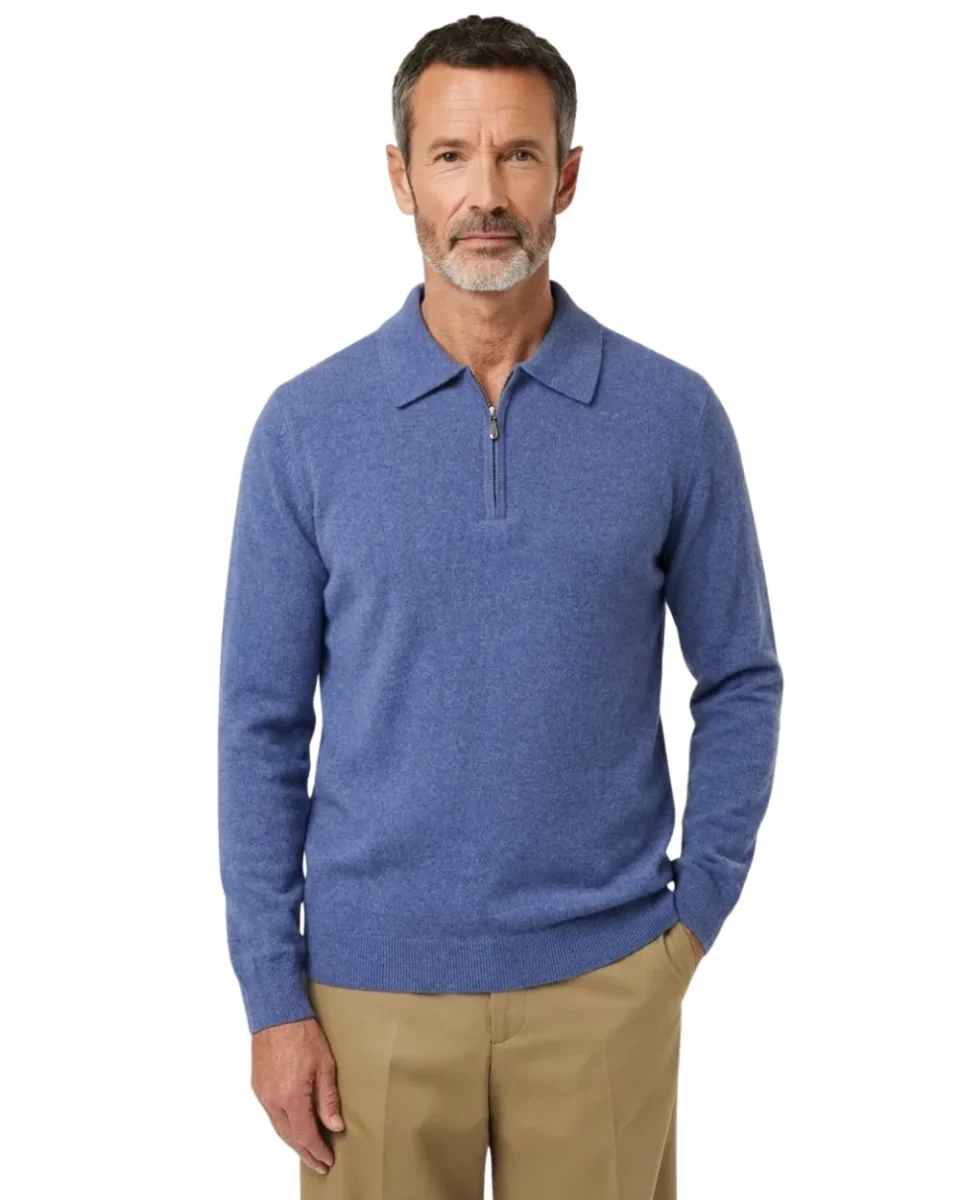 Elegante jersey polo de cachemira - Imagen 2
