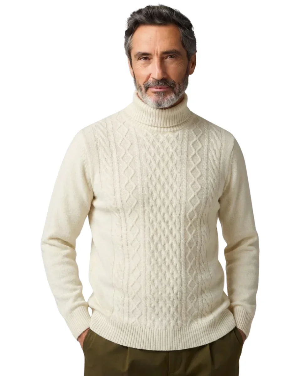 Jersey de cuello alto de lana Saint-Tropez