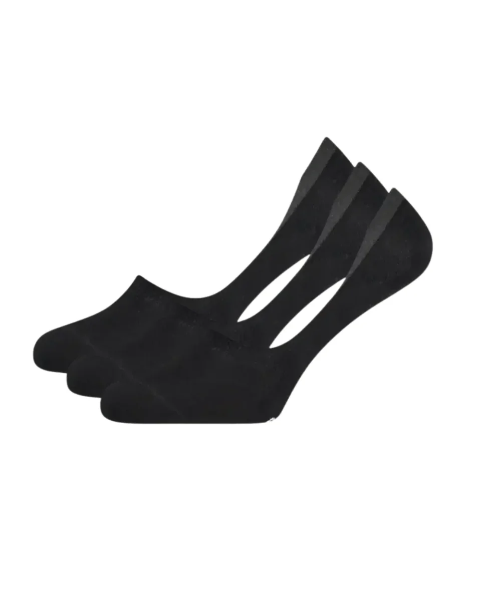 3 pares de calcetines invisibles para mocasines - Negros