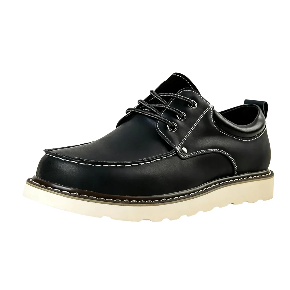 Zapatos de cuero de estilo retro y desenfadado - Imagen 4