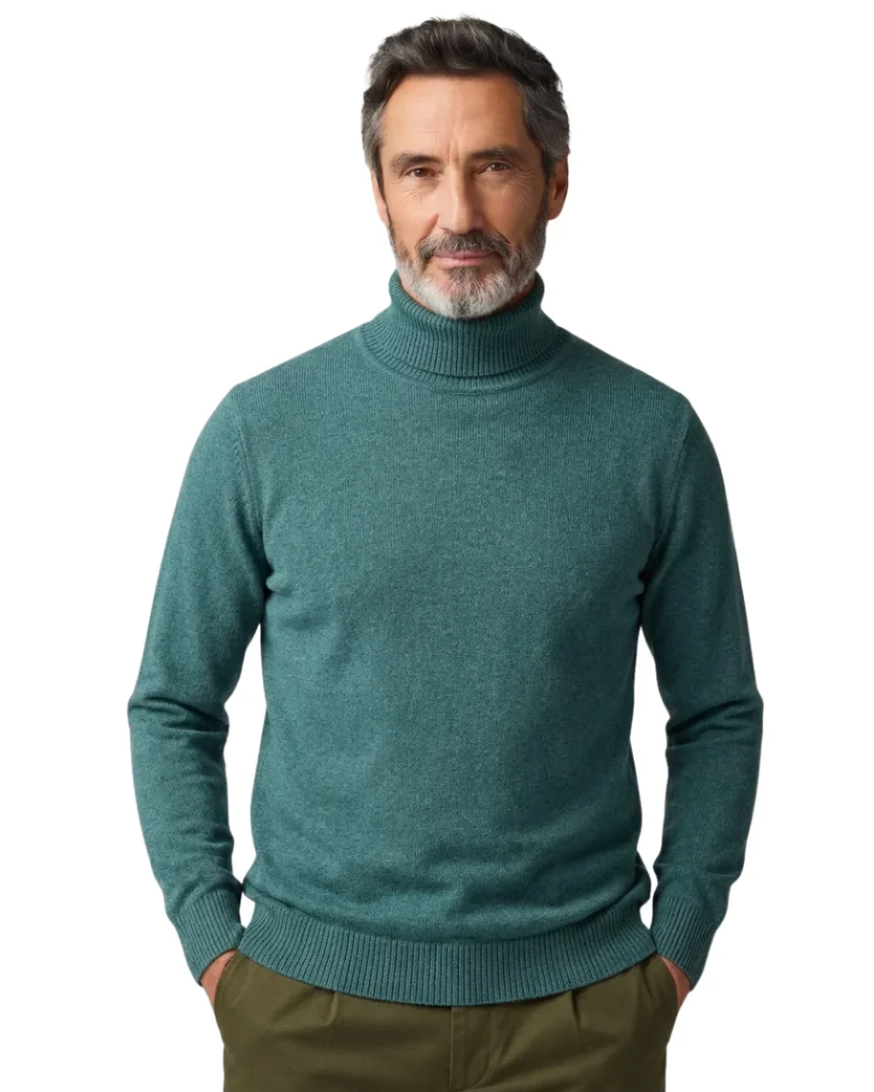 Jersey de cuello alto de lana informal