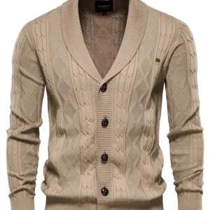 Cárdigan de lujo para hombre con botones