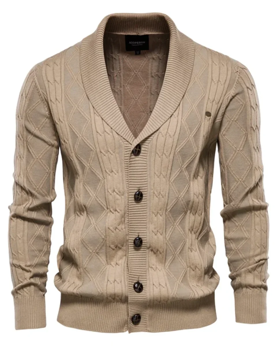 Cárdigan de lujo para hombre con botones - Imagen 2