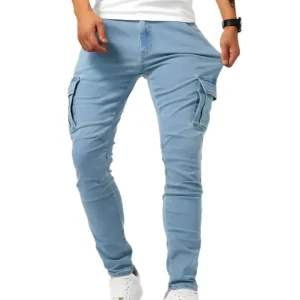 Pantalones elásticos Marino Cargo