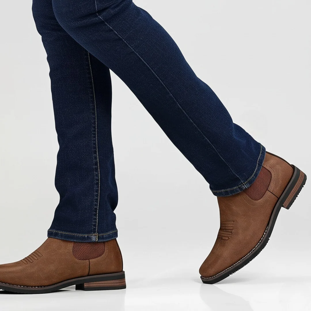 Botas elegantes de piel para hombre - Imagen 7
