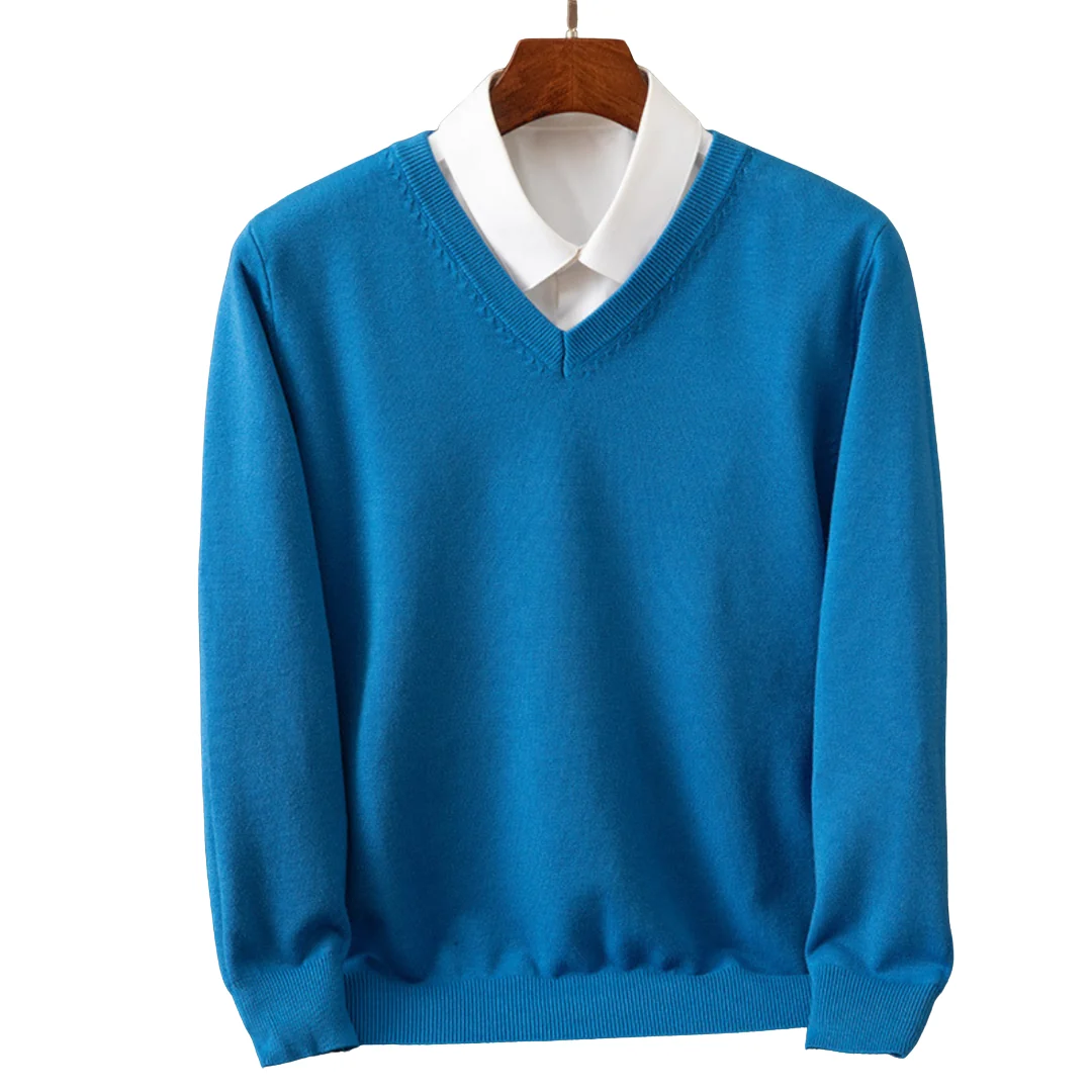 Elegante jersey de cachemira con cuello en V - Imagen 5