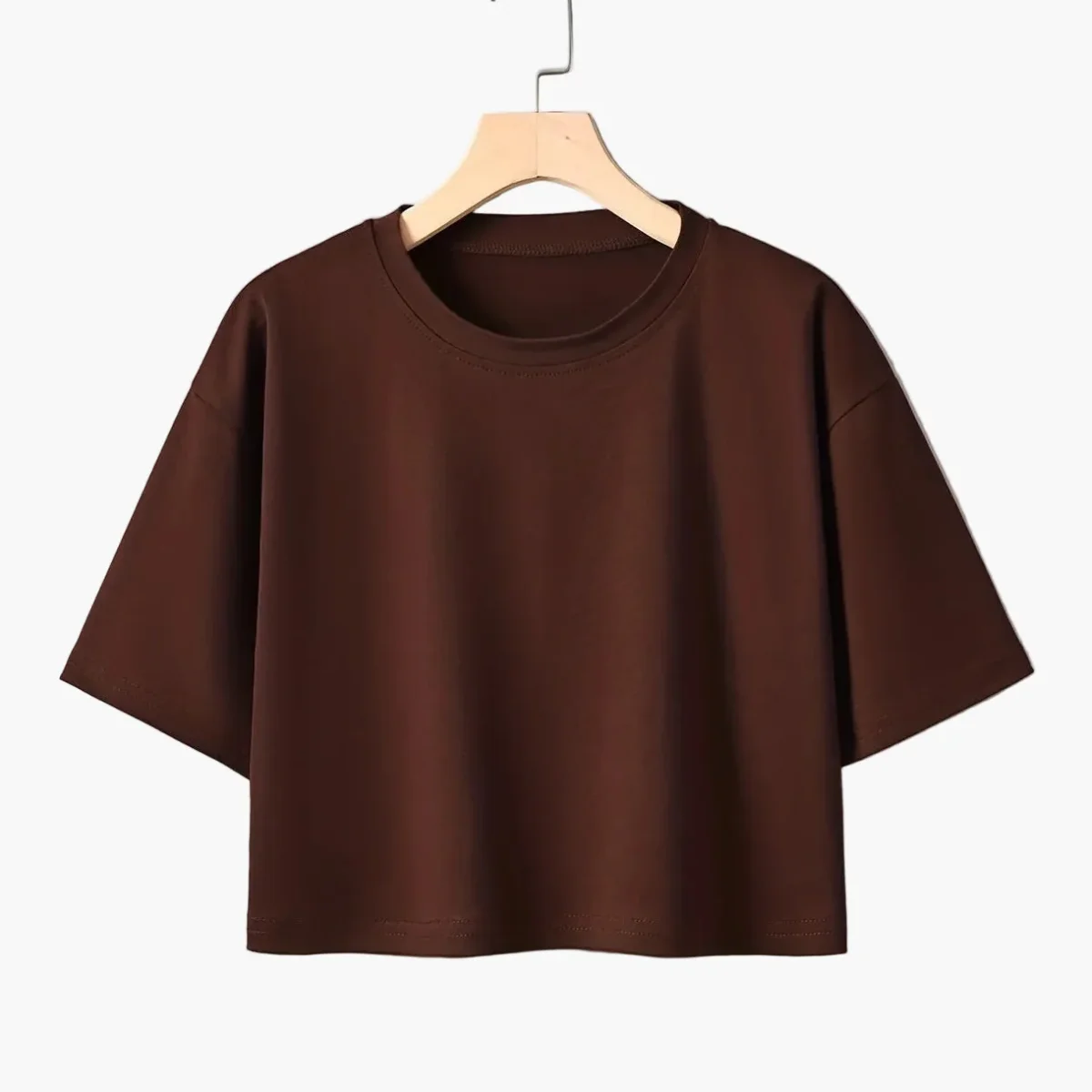 T-shirt court décontracté pour femme à manches courtes style urbain - Imagen 5