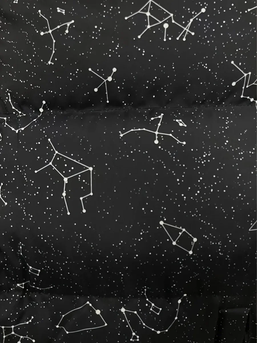 Doudoune matelassée col montant à motif constellation imprimé bicolore pour homme - Imagen 6