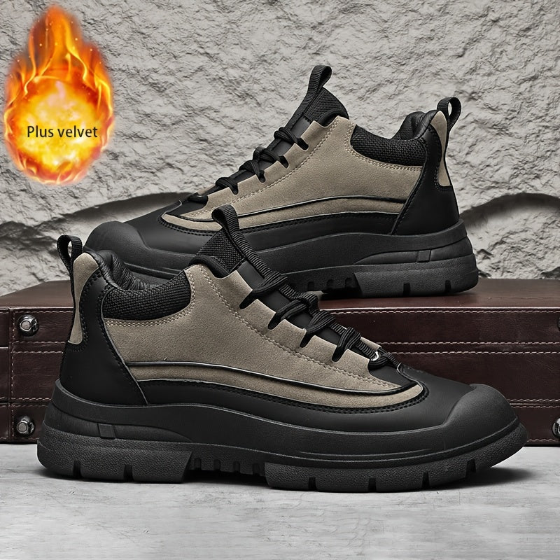 Baskets montantes style décontracté pour homme, bicolores, avec semelle épaisse - Imagen 7
