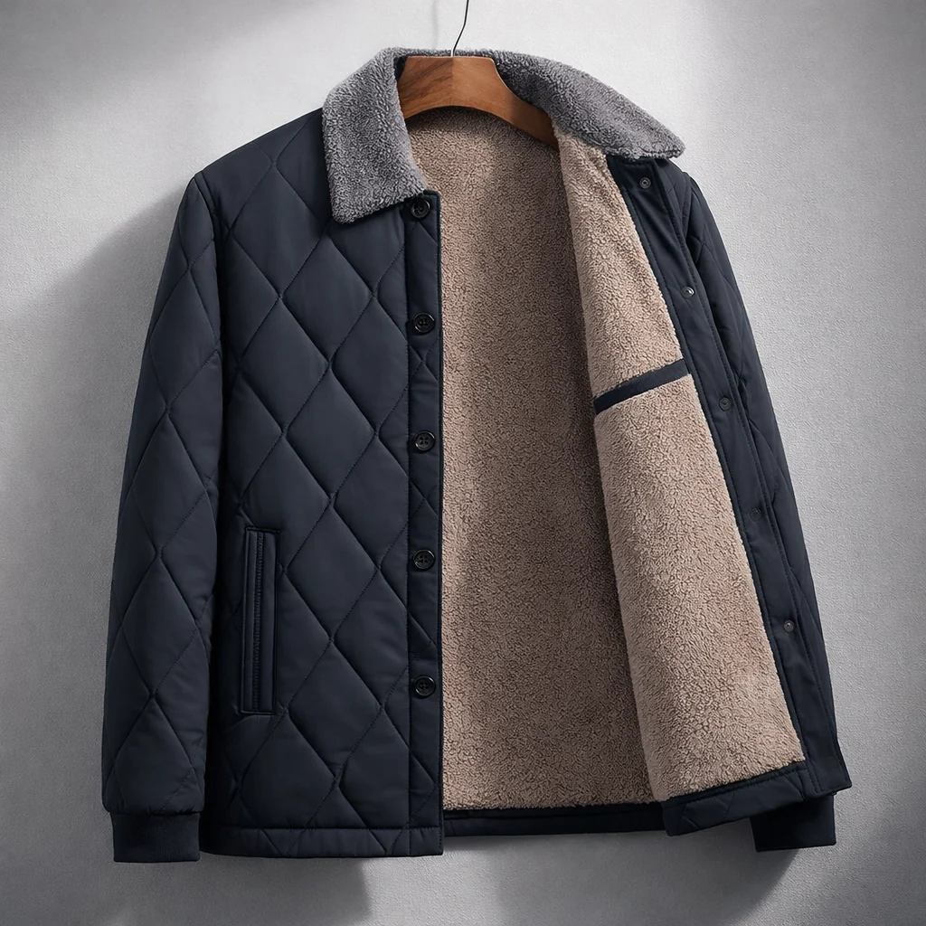 Elegante chaqueta bomber de forro polar acolchado - Imagen 5