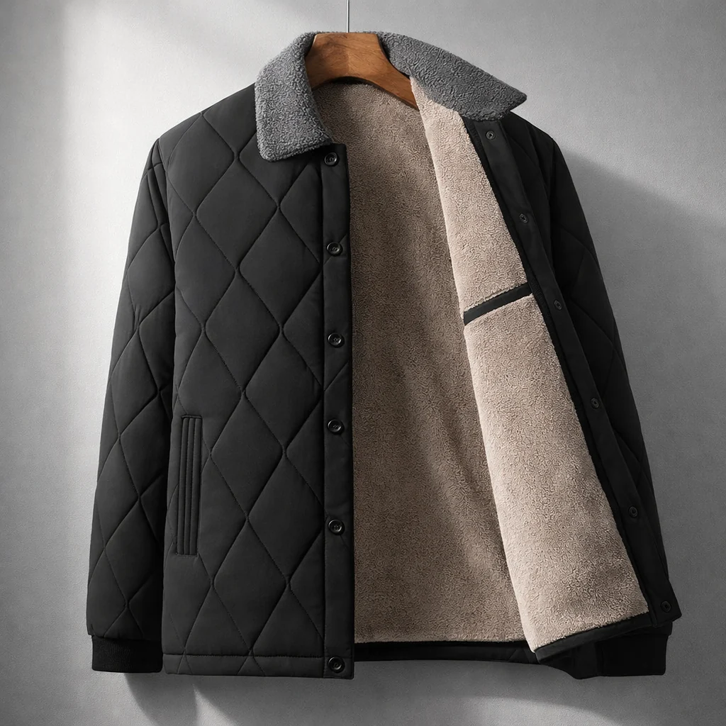 Elegante chaqueta bomber de forro polar acolchado - Imagen 6