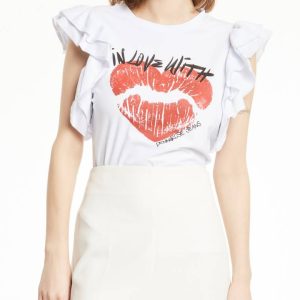 Camiseta volante beso