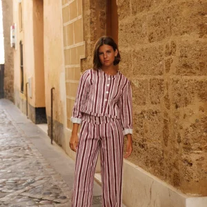 PANTALÓN RAYAS BERENJENA