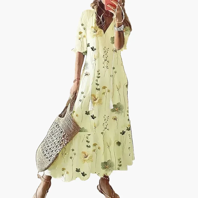 Robe Longue Bohème Chic Femme Style Été Décontracté Plage et Balade - Imagen 8