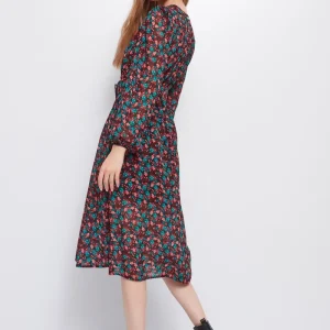 Vestido de georgette con estampado