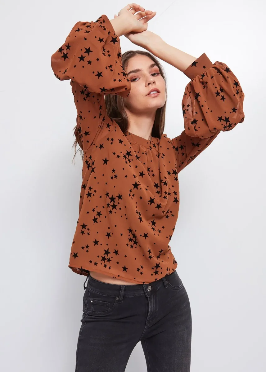 Blusa con estampado folk - Imagen 3