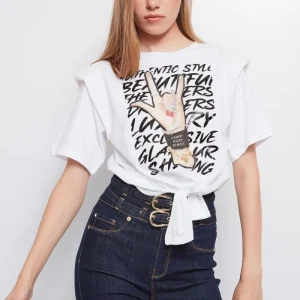 Camiseta de punto con lazo