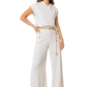 Pantalón cómodo con botones decorativos CAROLINE BISS