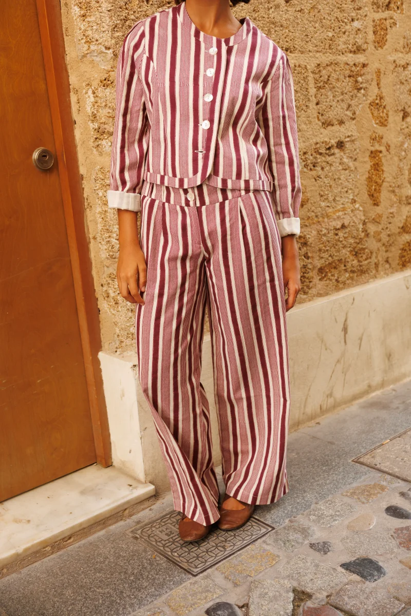 PANTALÓN RAYAS BERENJENA - Imagen 3