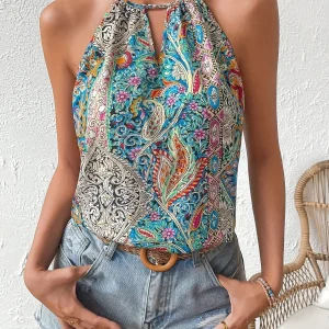 Top dos nu cache-cœur pour femme, style bohème chic, idéal été et vacances