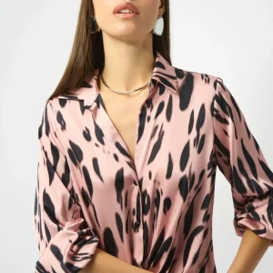 Top drapeado con estampado animal de satén reciclado JOSEPH RIBKOFF