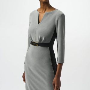 Vestido tubo de punto sedoso jaspeado JOSEPH RIBKOFF